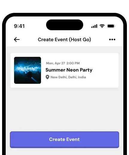 Create Event Screen